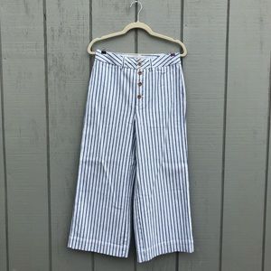 Madewell striped wide leg trousers